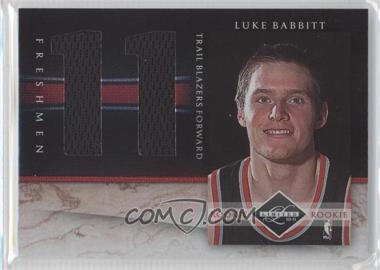 2010-11 Panini Limited - Freshman Jumbo Materials - Jersey Numbers #16 - Luke Babbitt /99