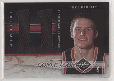 2010-11 Panini Limited - Freshman Jumbo Materials - Jersey Numbers #16 - Luke Babbitt /99