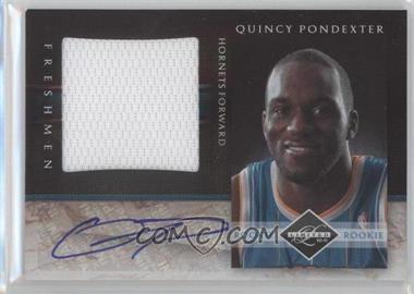 2010-11 Panini Limited - Freshman Jumbo Materials - Signatures #26 - Quincy Pondexter /99