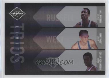 2010-11 Panini Limited - Limited Trios - Spotlight Silver #10 - Bill Russell, Jerry West, Oscar Robertson /99