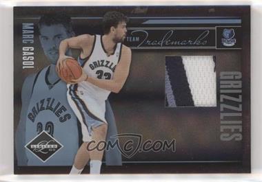2010-11 Panini Limited - Team Trademarks - Materials Prime #16 - Marc Gasol /25