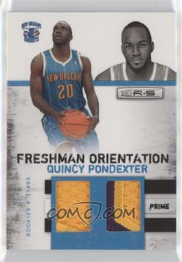 2010-11 Panini Rookies & Stars - Freshman Orientation Materials - Prime #24 - Quincy Pondexter /49