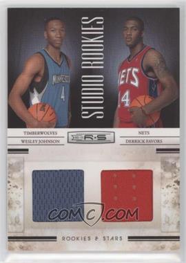 2010-11 Panini Rookies & Stars - Studio Combo Rookies - Materials #2 - Wesley Johnson, Derrick Favors /399