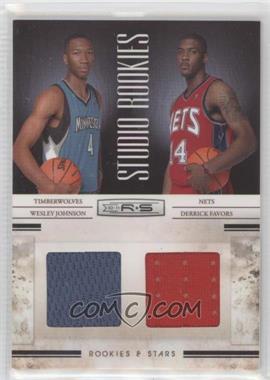 2010-11 Panini Rookies & Stars - Studio Combo Rookies - Materials #2 - Wesley Johnson, Derrick Favors /399