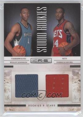 2010-11 Panini Rookies & Stars - Studio Combo Rookies - Materials #2 - Wesley Johnson, Derrick Favors /399