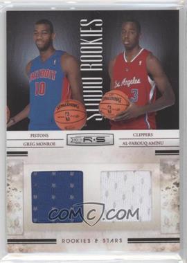 2010-11 Panini Rookies & Stars - Studio Combo Rookies - Materials #4 - Greg Monroe, Al-Farouq Aminu /399