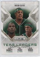 Kevin Garnett, Paul Pierce. Rajon Rondo #/499