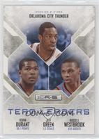 Kevin Durant, Jeff Green, Russell Westbrook #/499