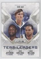 Al Jefferson, Andrei Kirilenko, Deron Williams #/499