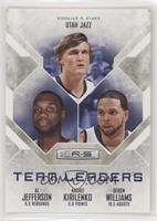 Al Jefferson, Andrei Kirilenko, Deron Williams #/499