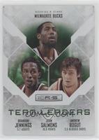 Brandon Jennings, John Salmons, Andrew Bogut #/199