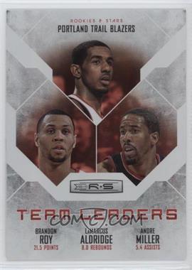 2010-11 Panini Rookies & Stars - Team Leaders - Holofoil #25 - Brandon Roy, LaMarcus Aldridge, Andre Miller /199