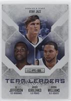 Al Jefferson, Andrei Kirilenko, Deron Williams #/199