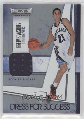 2010-11 Panini Rookies & Stars Longevity - Dress for Success Materials #17 - Greivis Vasquez /299