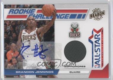 2010-11 Panini Season Update - Rookie Challenge - Materials Signatures #8 - Brandon Jennings /25