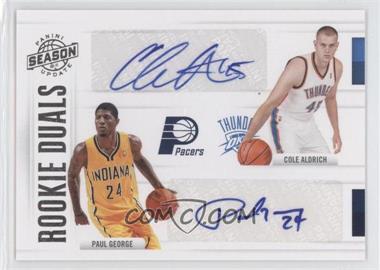 2010-11 Panini Season Update - Rookie Duals Signatures #21 - Cole Aldrich, Paul George /99