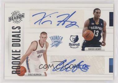 2010-11 Panini Season Update - Rookie Duals Signatures #23 - Xavier Henry, Cole Aldrich /99