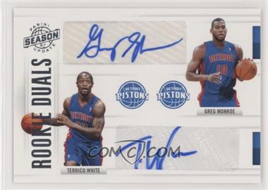 2010-11 Panini Season Update - Rookie Duals Signatures #50 - Greg Monroe, Terrico White /99