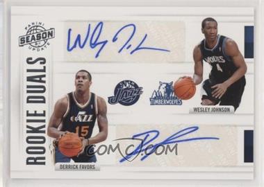 2010-11 Panini Season Update - Rookie Duals Signatures #7 - Derrick Favors, Wesley Johnson /25