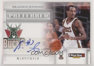 2010-11 Panini Starting 5 - Preferred Signatures #BJ - Brandon Jennings