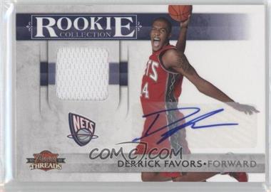 2010-11 Panini Threads - Rookie Collection Materials - Autographs #3 - Derrick Favors /50