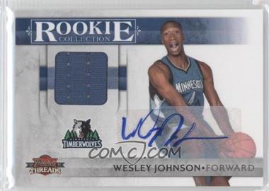 2010-11 Panini Threads - Rookie Collection Materials - Autographs #4 - Wesley Johnson /50