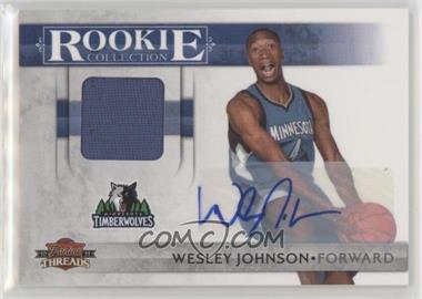 2010-11 Panini Threads - Rookie Collection Materials - Autographs #4 - Wesley Johnson /50