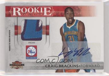 2010-11 Panini Threads - Rookie Collection Materials - Prime Autographs #19 - Craig Brackins /25