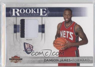 2010-11 Panini Threads - Rookie Collection Materials - Prime #22 - Damion James /50