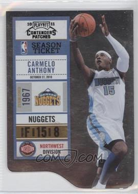 2010-11 Playoff Contenders Patches - [Base] - Black Die-Cut #17 - Carmelo Anthony /49