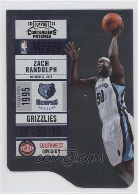 2010-11 Playoff Contenders Patches - [Base] - Black Die-Cut #50 - Zach Randolph /49