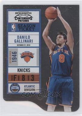 2010-11 Playoff Contenders Patches - [Base] - Black Die-Cut #61 - Danilo Gallinari /49