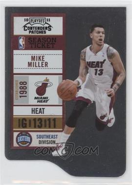 2010-11 Playoff Contenders Patches - [Base] - Black Die-Cut #94 - Mike Miller /49
