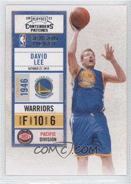 2010-11 Playoff Contenders Patches - [Base] #10 - David Lee