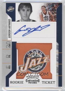 2010-11 Playoff Contenders Patches - [Base] #109 - Rookie Ticket Autograph - Gordon Hayward