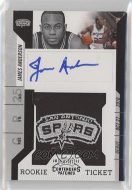 2010-11 Playoff Contenders Patches - [Base] #119 - Rookie Ticket Autograph - James Anderson [EX to NM]