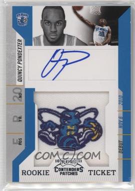 2010-11 Playoff Contenders Patches - [Base] #125 - Rookie Ticket Autograph - Quincy Pondexter