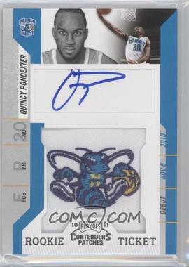 2010-11 Playoff Contenders Patches - [Base] #125 - Rookie Ticket Autograph - Quincy Pondexter