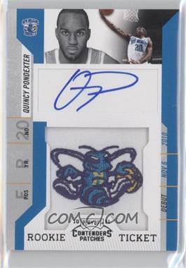 2010-11 Playoff Contenders Patches - [Base] #125 - Rookie Ticket Autograph - Quincy Pondexter