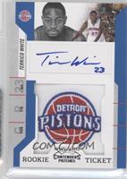 Rookie Ticket Autograph - Terrico White