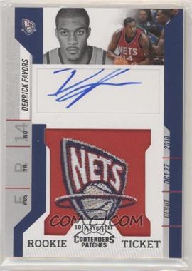 2010-11 Playoff Contenders Patches - [Base] #153 - Rookie Ticket Autograph - Derrick Favors