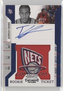 2010-11 Playoff Contenders Patches - [Base] #153 - Rookie Ticket Autograph - Derrick Favors