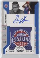 Rookie Ticket Autograph - Greg Monroe