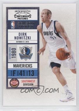 2010-11 Playoff Contenders Patches - [Base] #36 - Dirk Nowitzki