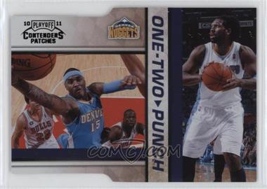 2010-11 Playoff Contenders Patches - One-Two Punch - Black Die-Cut #14 - Carmelo Anthony, Nene /49