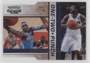 2010-11 Playoff Contenders Patches - One-Two Punch - Black Die-Cut #14 - Carmelo Anthony, Nene /49