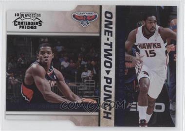 2010-11 Playoff Contenders Patches - One-Two Punch - Black Die-Cut #16 - Joe Johnson, Al Horford /49