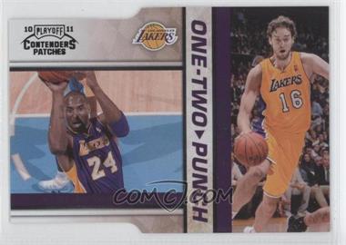 2010-11 Playoff Contenders Patches - One-Two Punch - Black Die-Cut #23 - Kobe Bryant, Pau Gasol /49