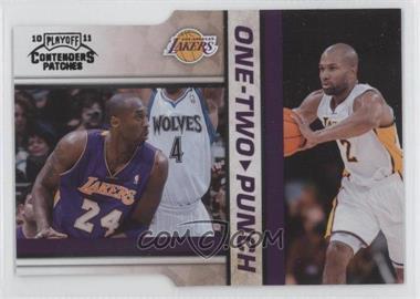 2010-11 Playoff Contenders Patches - One-Two Punch - Black Die-Cut #24 - Kobe Bryant, Derek Fisher /49