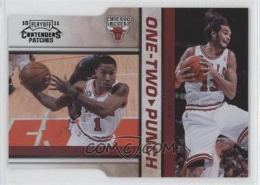 2010-11 Playoff Contenders Patches - One-Two Punch - Black Die-Cut #4 - Derrick Rose, Joakim Noah /49